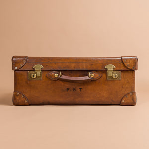 Leather Boot Trunk Initialled F.B.T.