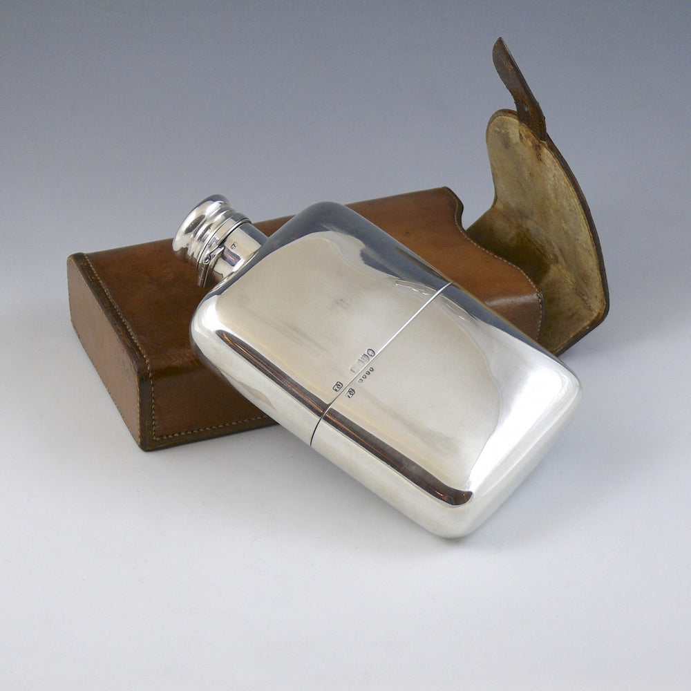 Cased Silver Flask
