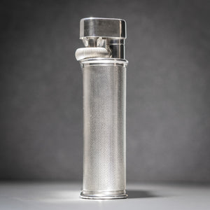 Dunhill 'Giant' Lighter with Silver Plated Engine Turned Finish