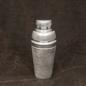 Engine Turned Silver Plate Cocktail Shaker