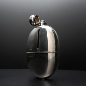 Oval Silver Hip Flask