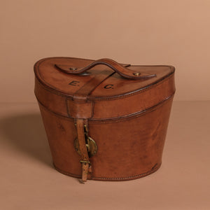 Leather Top Hat Box