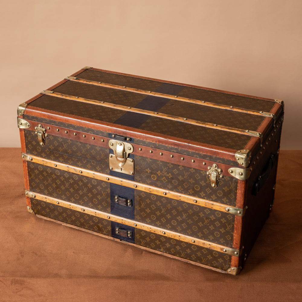 ANTIQUE LOUIS VUITTON MALLE FLEURSFLOWER TRUNK  Pinth Vintage Luggage