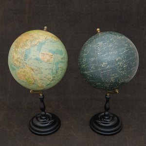 Pair of Philip & Son 12 Inch Globes
