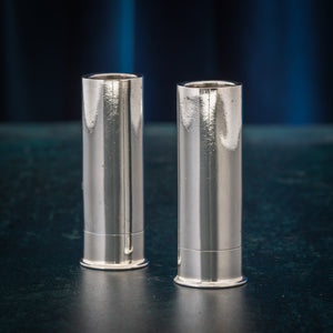Pair of Silver Shotgun Cartridge Salts