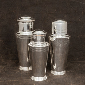 Rare Hallmarked Silver Cocktail Shaker designed by Keith Murray
