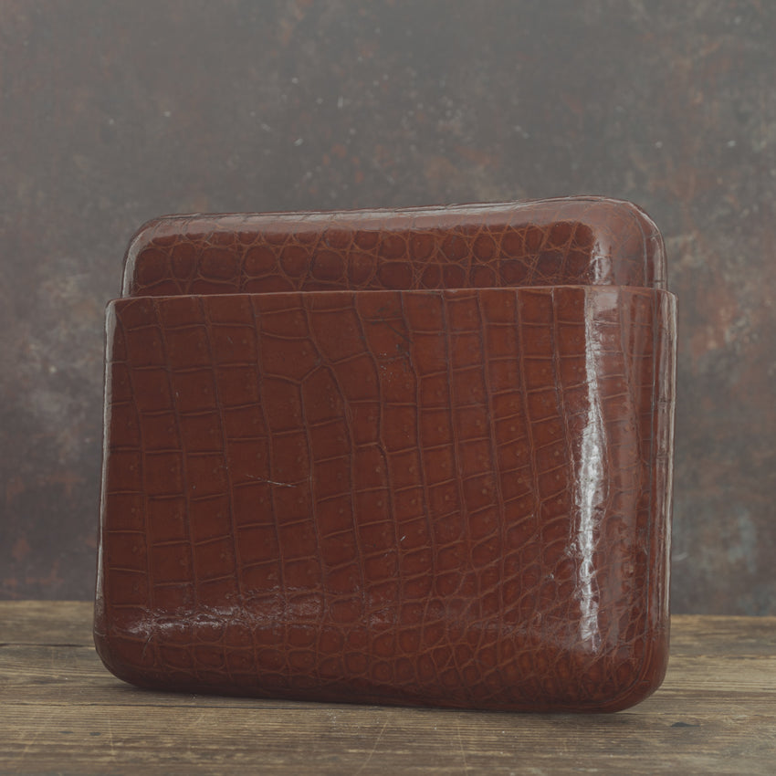 Very Large Crocodile Skin Cigar Case