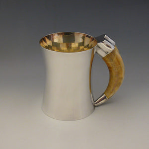 Silver Tankard with Tusk Handle