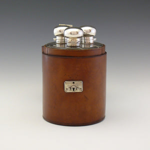 Leather Cased Drinking Flasks