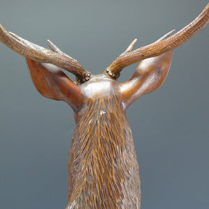 Austrian Carved Wooden Stag