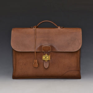 Hermès Tan Leather Sac à Dépêches Briefcase