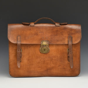 Leather Briefcase Initialed AC