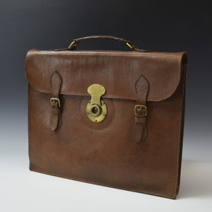 Oak Grain Leather Briefcase