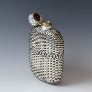 Woven Silver Flask