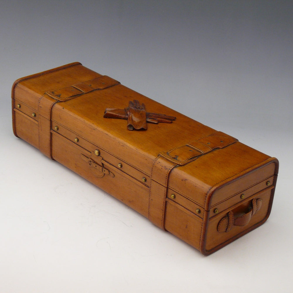 Carved Wooden Glove Box