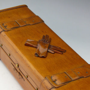 Carved Wooden Glove Box