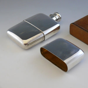 Cased Silver Flask