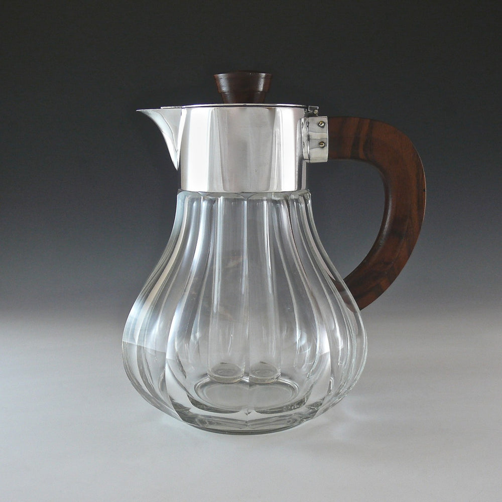 Rosewood  and Silver Plate Jug