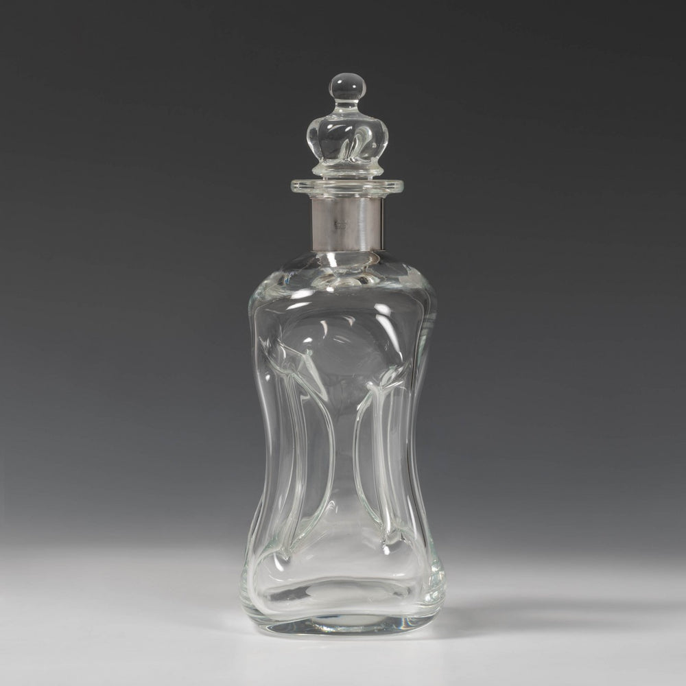 Kluk Kluk Decanter with Silver Collar and Crown Stopper