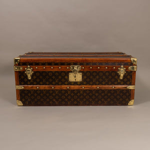 Past auction: A fine Louis Vuitton monogrammed leather steamer trunk circa  1920