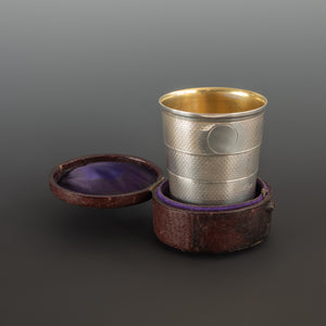 Collapsible Silver Cup in Case