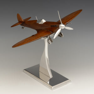 Carved Mahogany Spitfire Model as Lighter