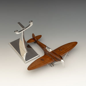 Carved Mahogany Spitfire Model as Lighter