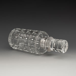 Cylindrical Cut Glass Decanter