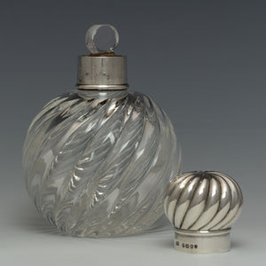 Wrythen Glass Perfume Bottle