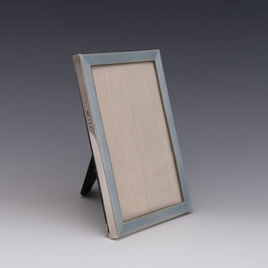 Blue Enamel and Silver Frame
