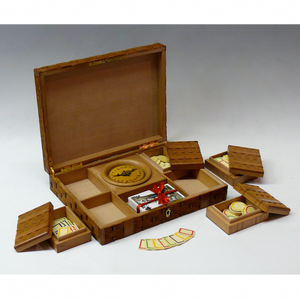 Carved Wooden Games Box