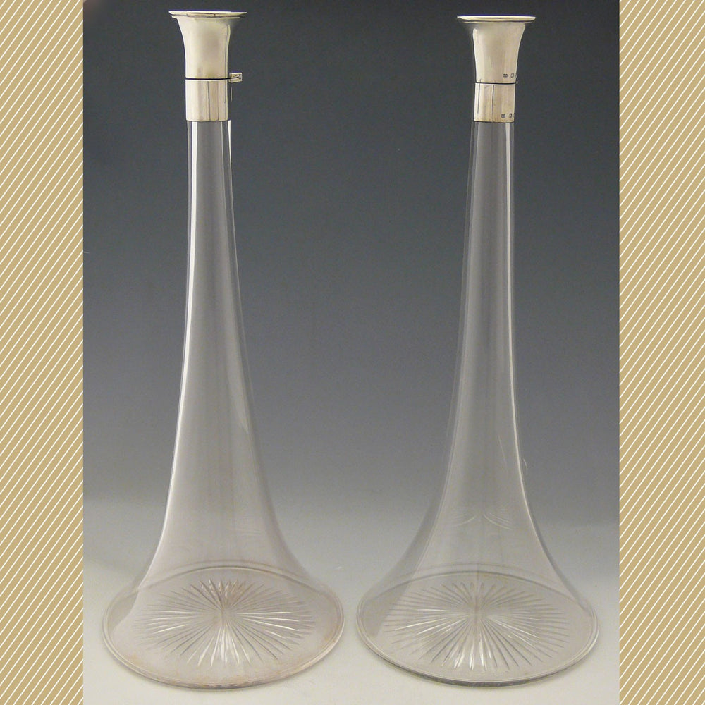 Exceptional Pair of Decanters
