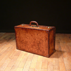 Louis Vuitton Dark Tan Leather Suitcase