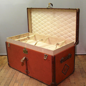 Louis Vuitton Orange Vuittonite Steamer Trunk