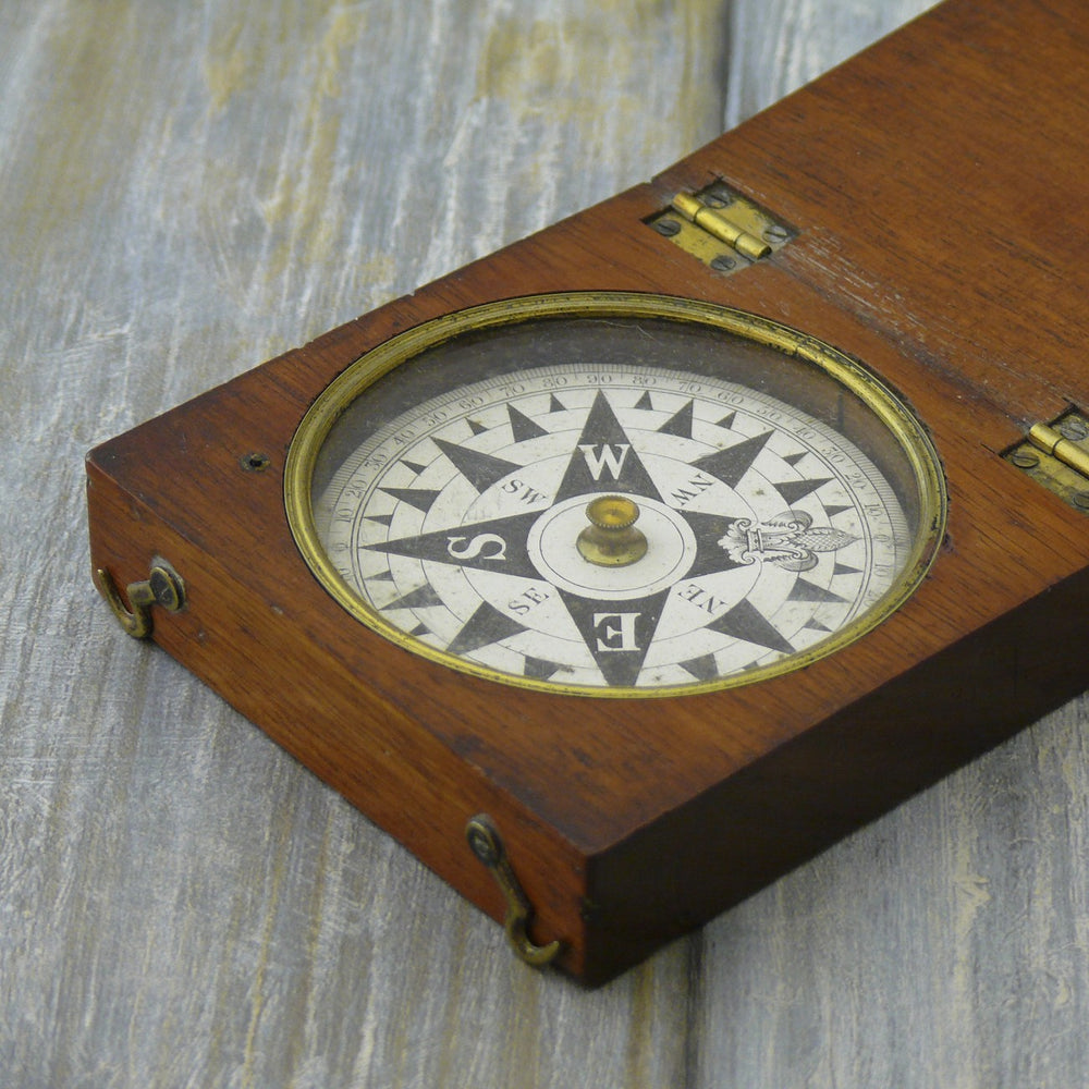 Wooden Cased Compass