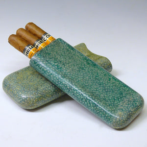 Green Shagreen Cigar Case
