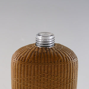Wicker and Silver Flask